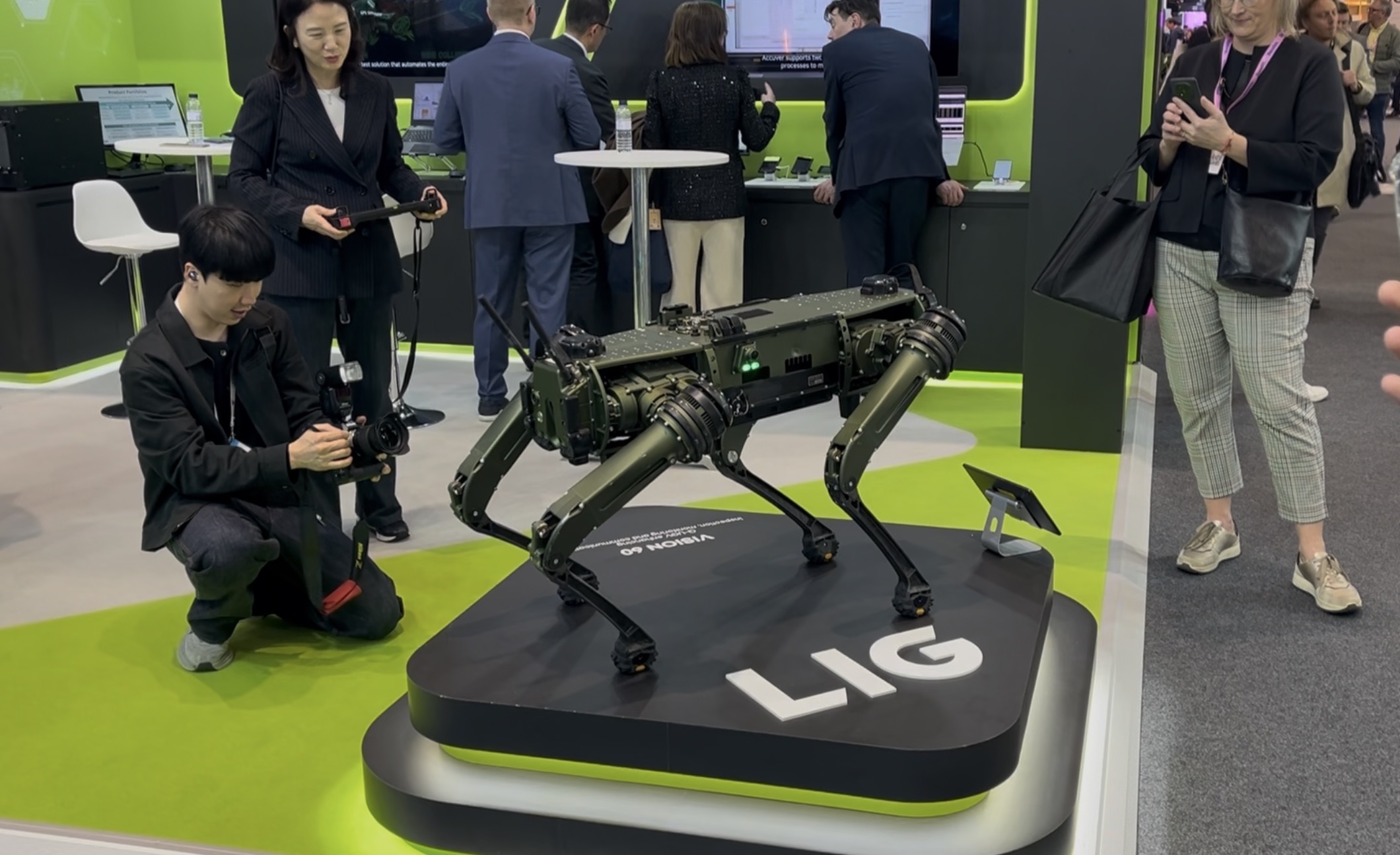 Quadruped robotic dog at MWC