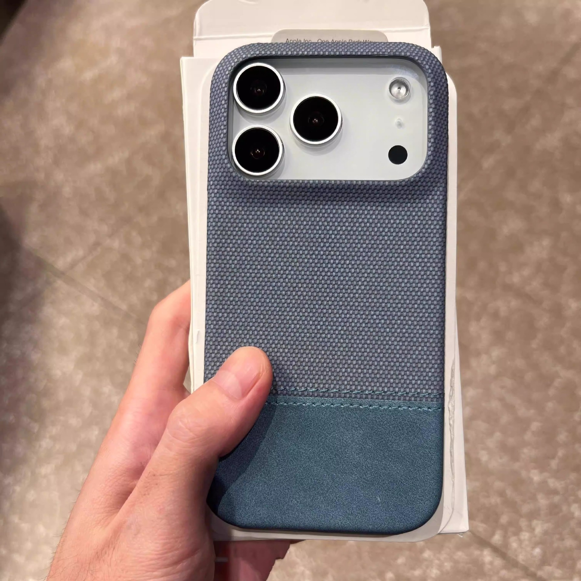 Vegan Leather With A Woven Texture Case iPhone 14 to 17 Air